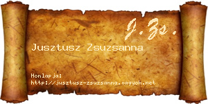 Jusztusz Zsuzsanna névjegykártya